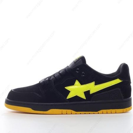 Cheap Shoes A BATHING APE BAPE SK8 STA ‘Black Yellow’ 001FWG701031X