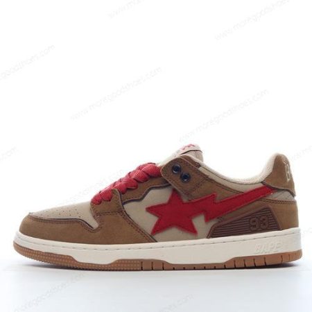 Cheap Shoes A BATHING APE BAPE SK8 STA ‘Brown Grey Red’