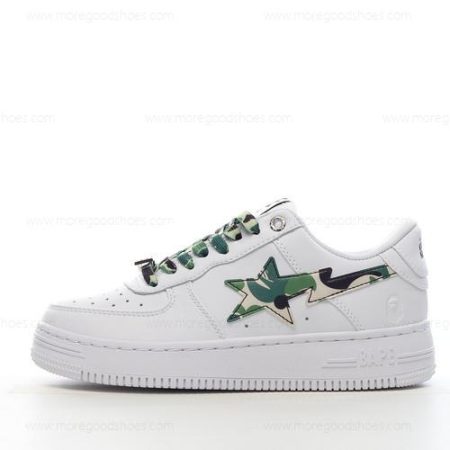 Cheap Shoes A BATHING APE BAPE STA ‘White Green’ 1FWH201045