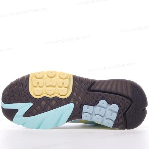 Cheap Shoes Adidas Nite Jogger Grey Blue Yellow FX7460
