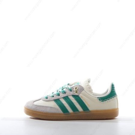 Cheap Shoes Adidas Originals Samba OG GS Kids ‘Green Off White’