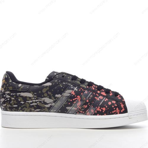 Cheap Shoes Adidas Superstar Black White Red Green