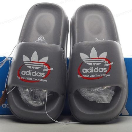 Cheap Shoes Adidas Trefoil Sliders Beach Pool Sandals ‘Dark Grey’