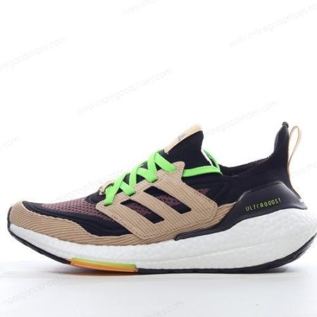 Cheap Shoes Adidas Ultra boost 21 ‘Black Beige Green’ GX5254