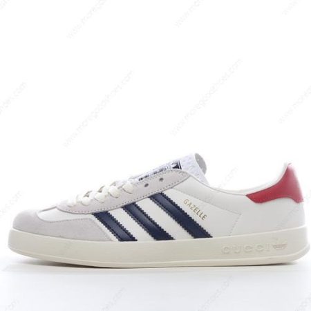 Cheap Shoes Adidas x Gucci Gazelle Cloud ‘White Red Blue Gold’ 707847-UTT10-9060