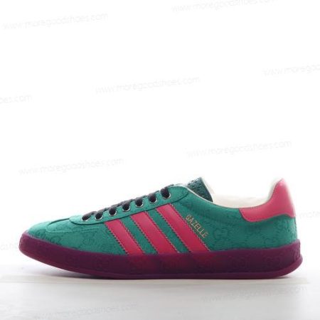 Cheap Shoes Adidas x Gucci Gazelle GG Monogram ‘Green Pink Green’ IE4795