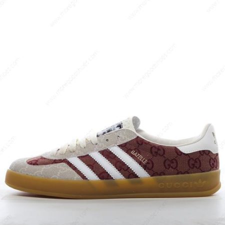 Cheap Shoes Adidas x Gucci Gazelle GG ‘Red Brown’ HQ8851