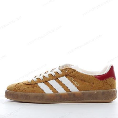 Cheap Shoes Adidas x Gucci Gazelle Original GG ‘Brown White Red’ 707868-UWV20-7162