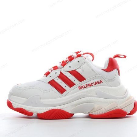 Cheap Shoes Balenciaga Triple S x Adidas ‘White Red’ ID4734
