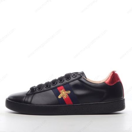 Cheap Shoes Gucci ACE Bee Embroidered ‘Black Red’ 429446-A38G0-1284