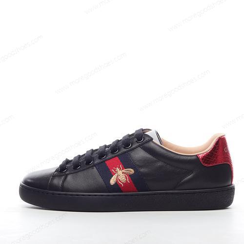 Cheap Shoes Gucci ACE Embroidered Black Red 429446 A38G0 1284