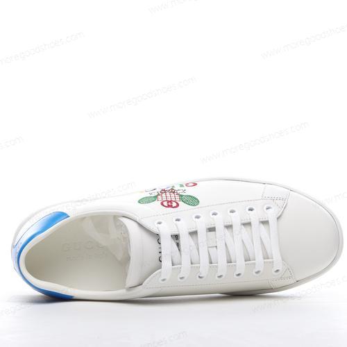 Cheap Shoes Gucci ACE TENNIS White Blue 603696 AYO70 9096