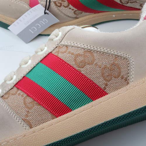 Cheap Shoes Gucci Distressed Screener Pink Red Green