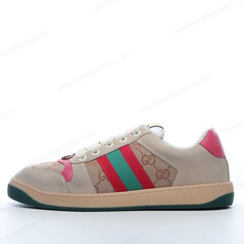 Cheap Shoes Gucci Distressed Screener Pink Red Green
