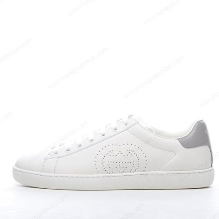 Cheap Shoes Gucci New ACE Perforated Leather Trainers ‘White’