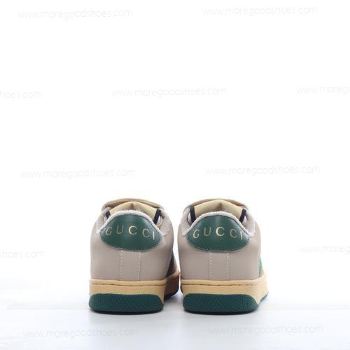 Cheap Shoes Gucci Screener Logo Sneakers GS Kids Grey Green Orange