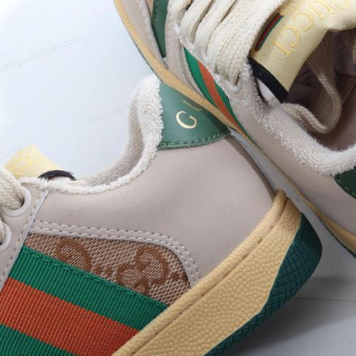 Cheap Shoes Gucci Screener Logo Sneakers GS Kids Grey Green Orange