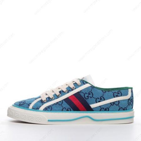 Cheap Shoes Gucci Tennis 1977 Denim GG Print ‘Blue White’