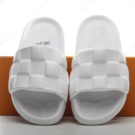 Cheap Shoes LOUIS VUITTON Other Plaid Patterns Unisex Slide ‘White’