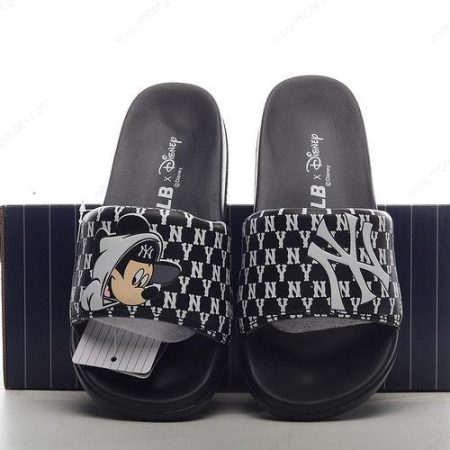 Cheap Shoes MLB Slippers ‘White Black’