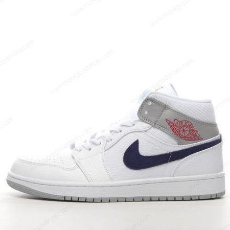Cheap Shoes Nike Air Jordan 1 Mid ‘Grey White Black’ DR8038-100