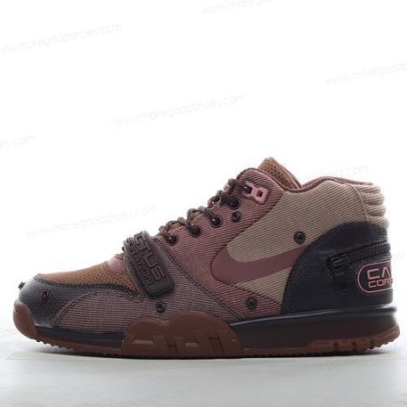 Cheap Shoes Nike Air Trainer 1 x Travis Scott ‘Brown Red Black’ DR7515-200