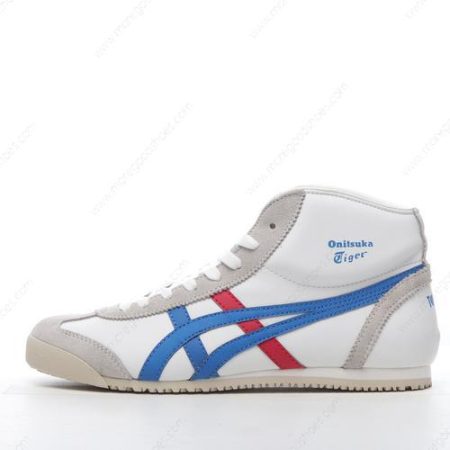 Cheap Shoes Onitsuka Tiger Mexico Mid Runner ‘White Grey Blue Red’ DL409-0143
